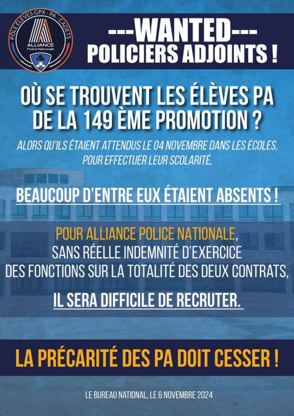 Wanted Policiers adjoints : où se trouve donc la 149ème promotion