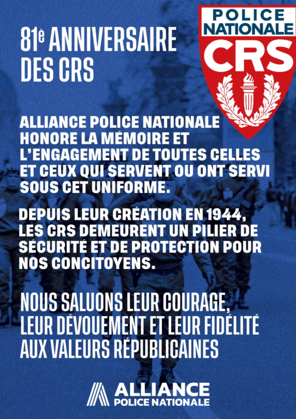 81 EME ANNIVERSAIRE DES CRS